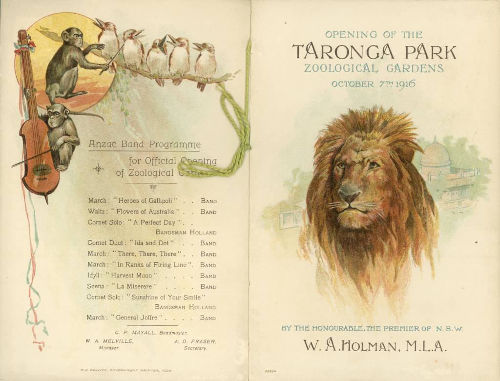Taronga Zoo opening invitation, Oct 7 1916