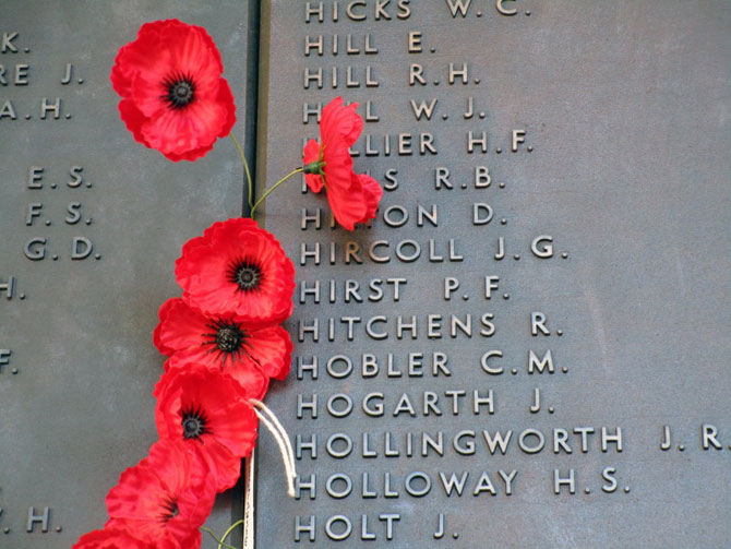 Sapper James Greeson Hircoll on the Australian War Memorial Roll of Honour