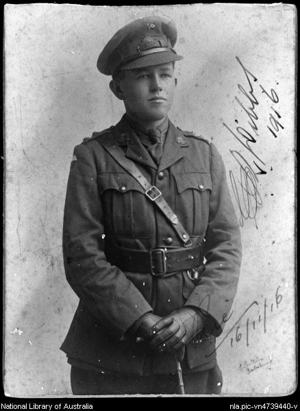 Portrait of Eric Rupert Dibbs as a Lieutenant in the Australian Imperial Force, Salisbury, England, 1916