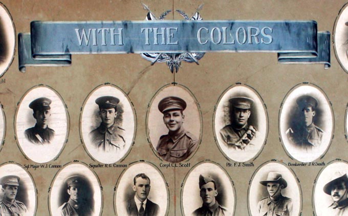 Names of service people recorded on local honour r …